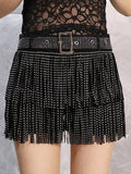 Buckle Up Fringe Shorts