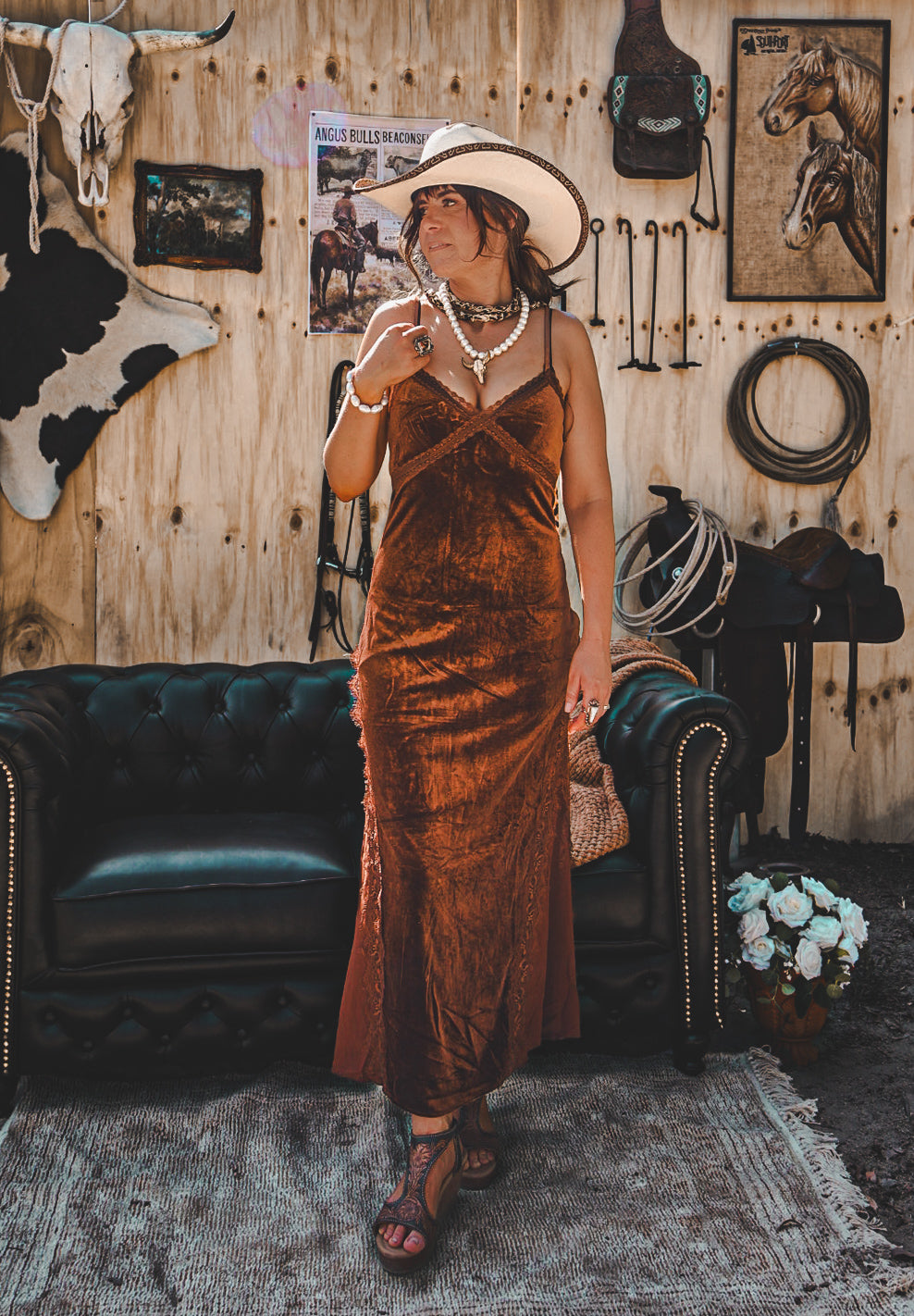 Whiskey Bent Maxi Dress