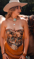 Floral Tapestry Corset Top