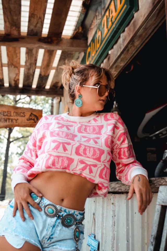 Horseshoe & Bow Tie Sweater