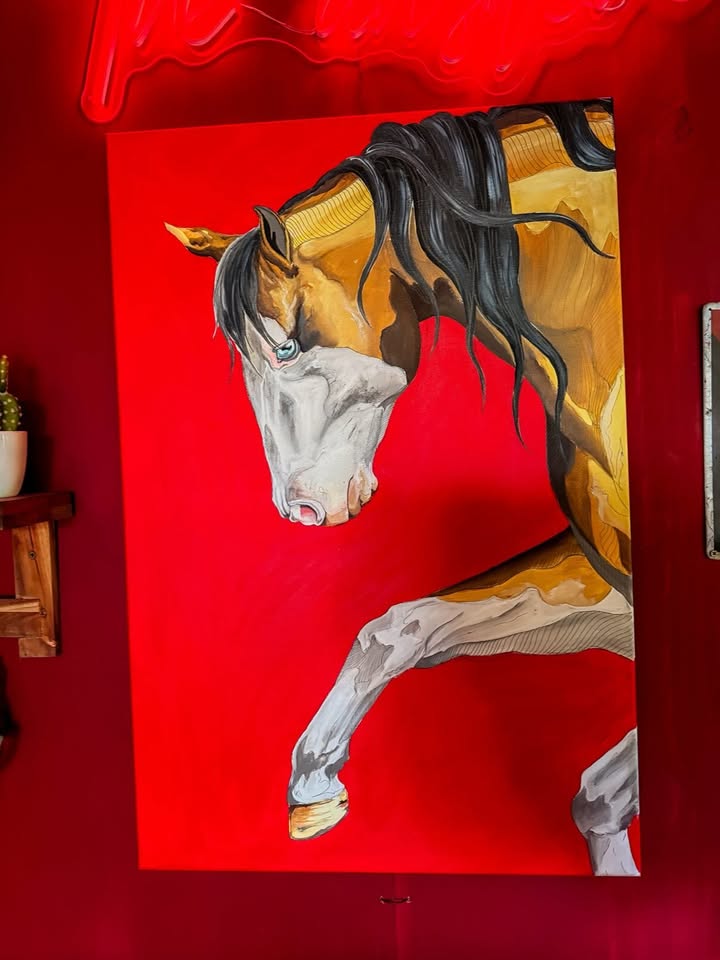 Buckin Red Painting 01