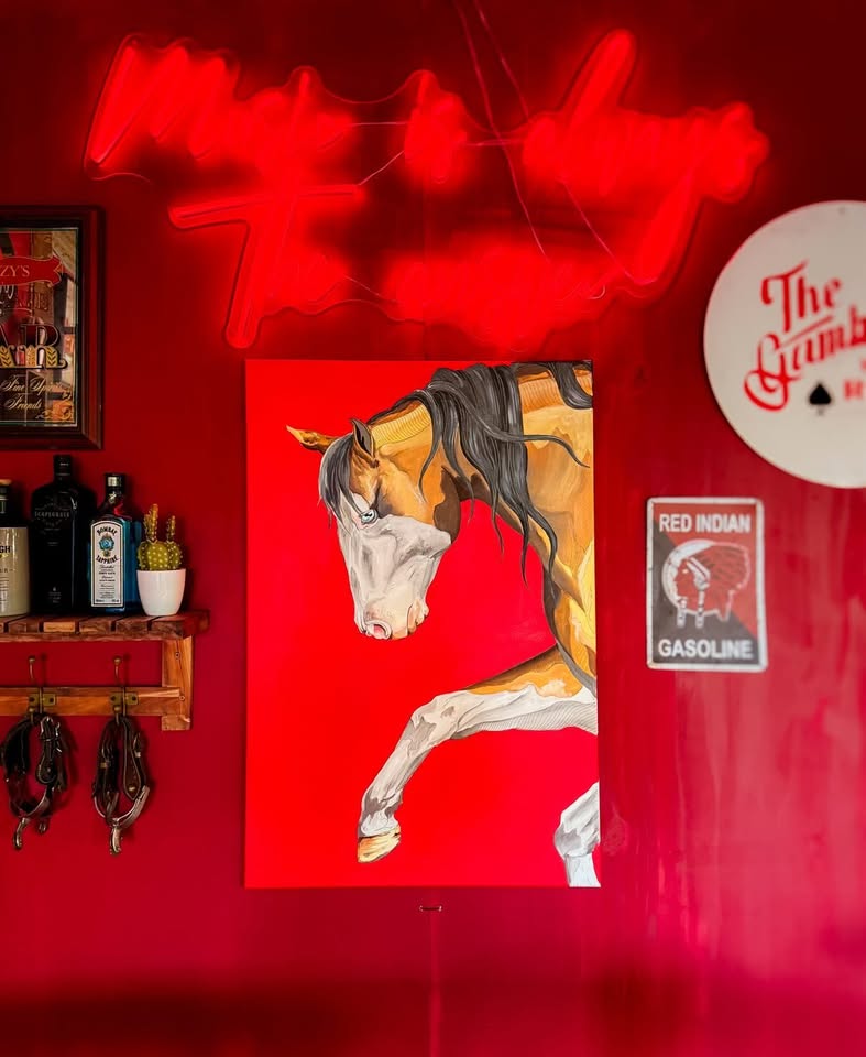 Buckin Red Painting 01
