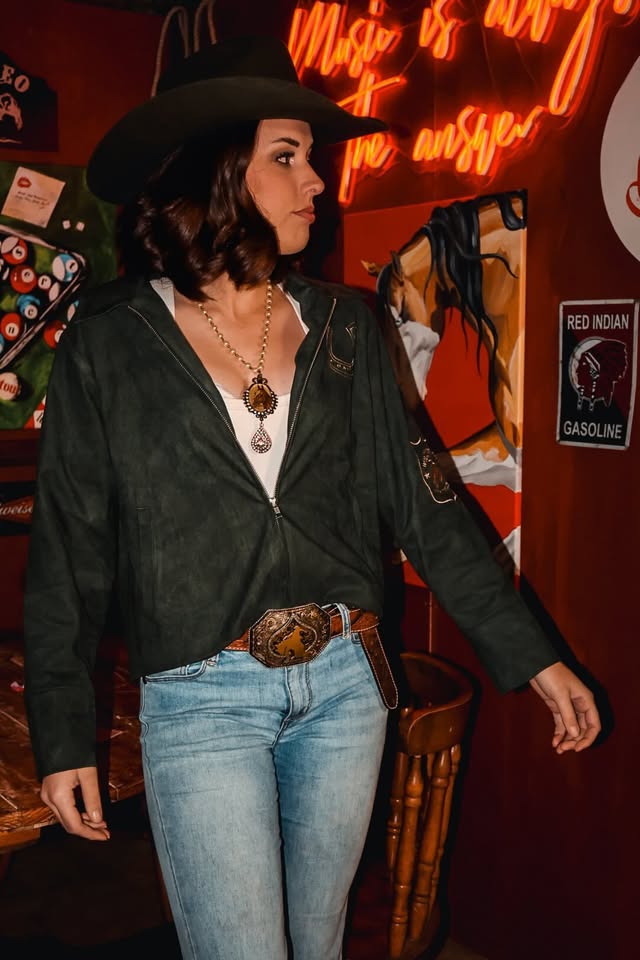 Emerald Rodeo Suede Jacket