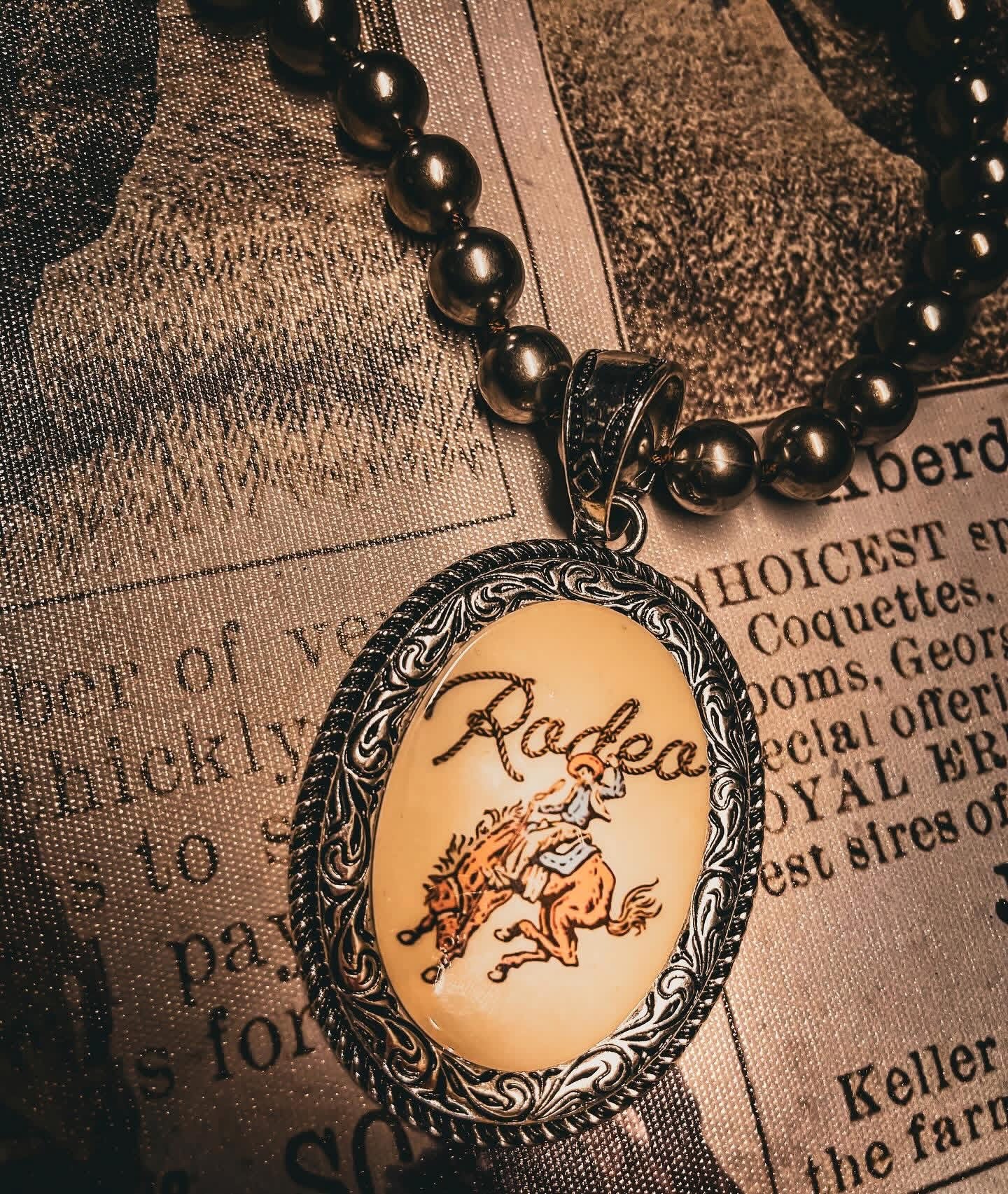 Vintage Rodeo Pendant Necklace