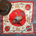 Wild West Rodeo Print Silk Scarf