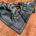 Western Longhorn Print Silk Scarf