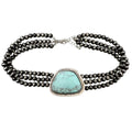 Bohemian Western Stone Turquoise Choker Necklace