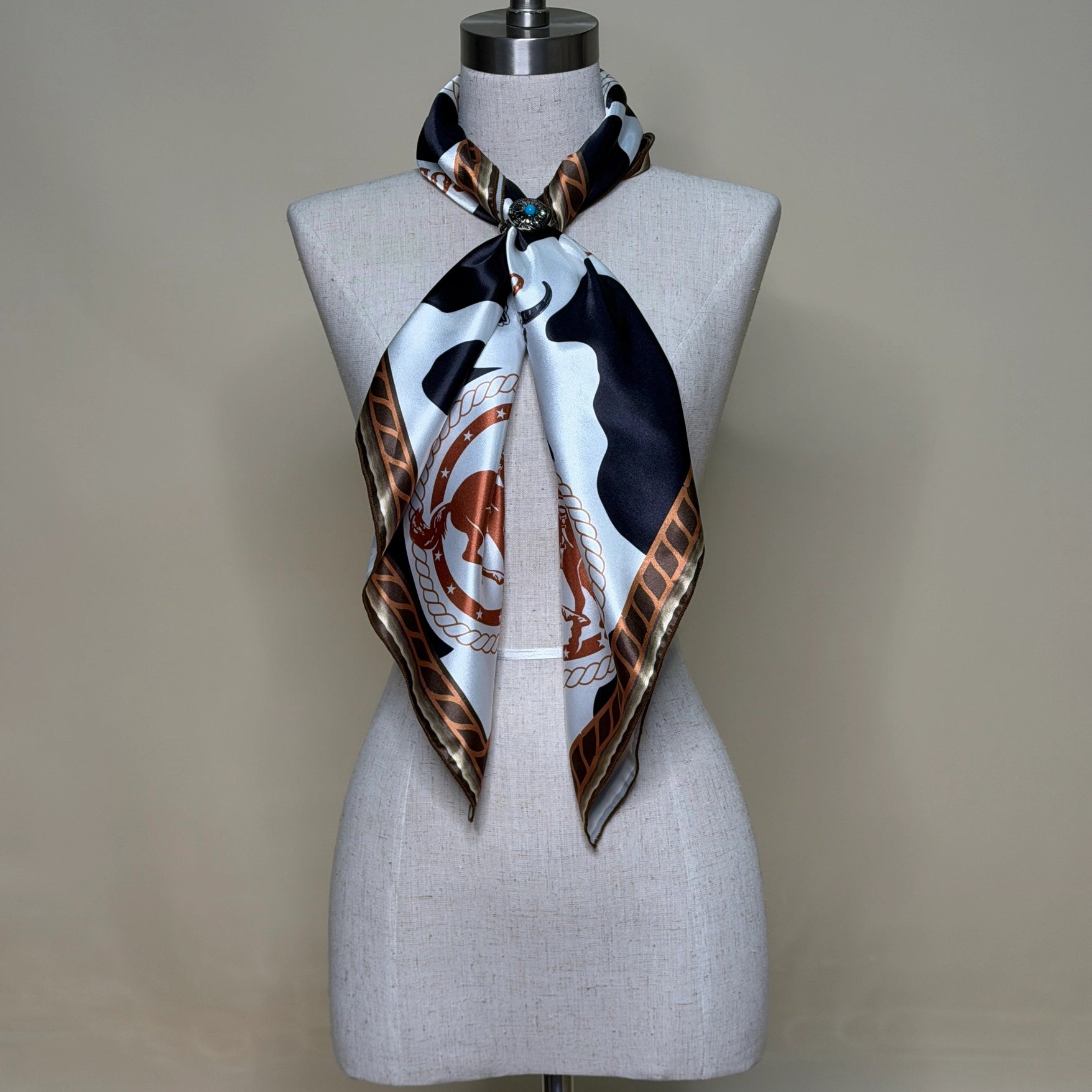 Cow Print Cowboy Silk Wild Rag